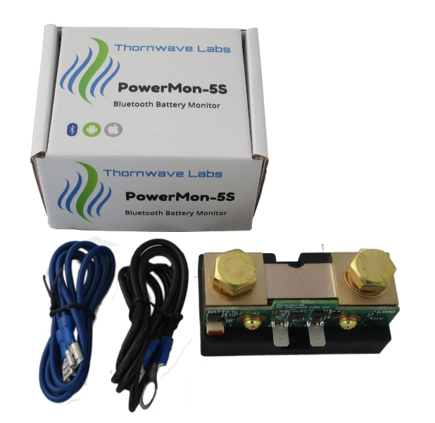 PowerMon-5S - Bluetooth Battery Monitor with integrated 500A shunt and logging - Thornwave Labs