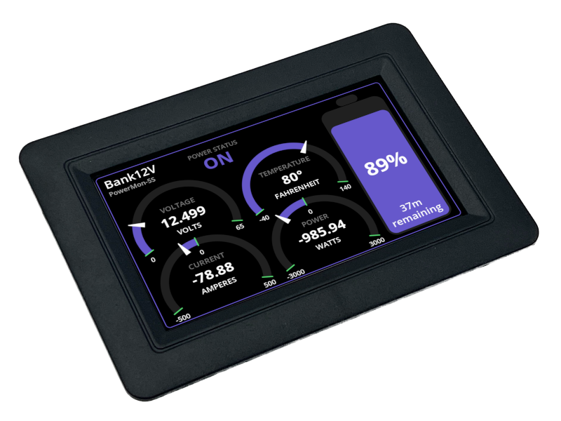 PowerMon-D4 - 4.3" Bluetooth Color Touchscreen Display - Thornwave Labs